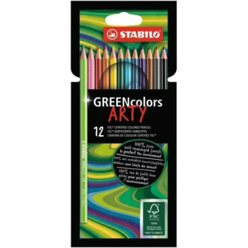 Set arty 12 crayons STABILO Greencolors