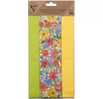Set 6 papiers de soie Pâques 50x75cm Clairefontaine