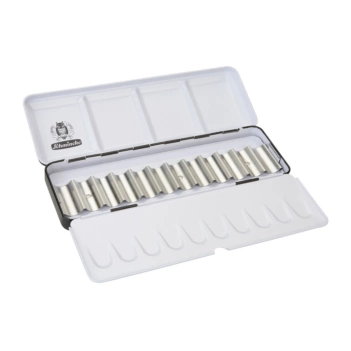 Caja metálica vacía para 12 tubos Schmincke 5ml