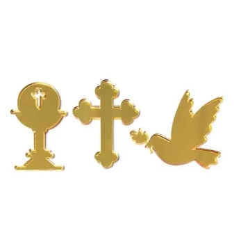 Dayka Trade Methacrylate Die-Cuts Dove Cross and Golden Goblet 