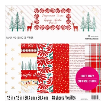 Set de Scrapbooking Peppermint Stripe Craft Smith 30x30cm

