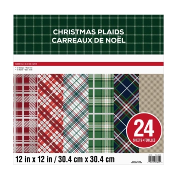 SUPER DEAL **40%** Craft Smith Christmas Plaids Paper Pad 30x30cm
