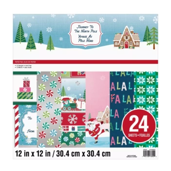 SUPER DEAL **40%** Craft Smith Paper Pad Journey To The North Pole 30x30cm
