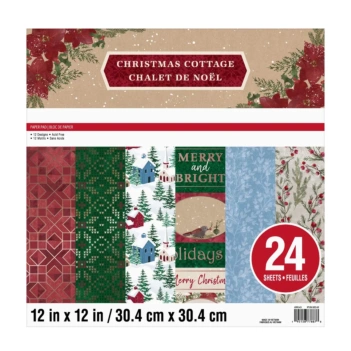 SUPER DEAL **40%** Craft Smith Christmas Cottage Paper Pad 30x30cm