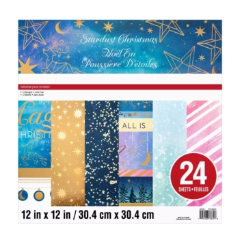 SUPER DEAL **40%** Craft Smith Stardust Christmas Paper Pad 30x30cm