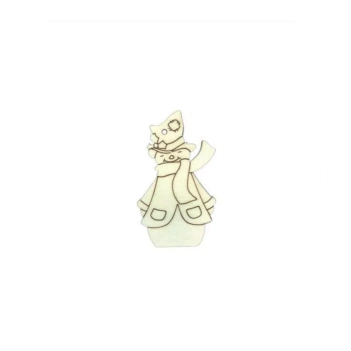 Silueta de Chopo Muñeco de nieve con abrigo - Dayka