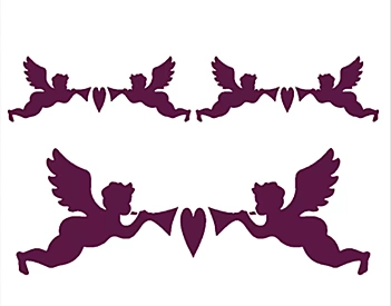 Plantilla de Stencil N-1001 angelitos 21x30cm Dayka