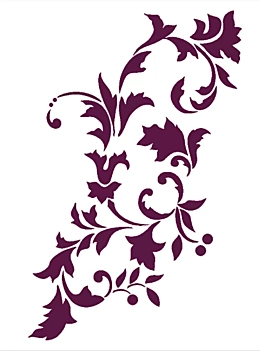 Plantilla de Stencil N-11011 decoración con hojas 30x42cm Dayka