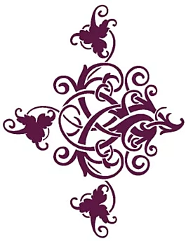 Dayka Trade Stencil T-3030 Symmetrical Brocade 21x30cm 