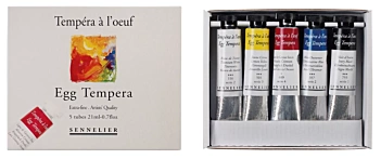 Caja 5 Témperas Al Huevo Sennelier 21ml