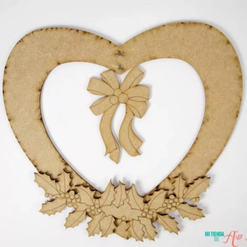 Silueta en DM Guirnalda corazón de Navidad