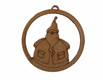 Silueta de DM Bola de Papá Noel Dayka 9cm
