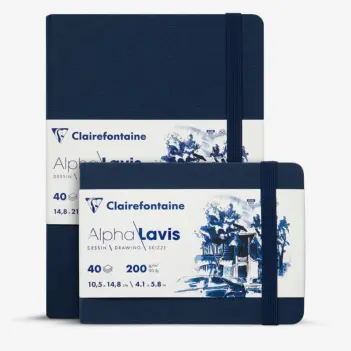 Cuaderno de dibujo liso tapa dura Alpha Lavis Clairefontaine 200g/m²