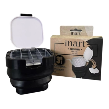 Caja 3 en 1 para acuarelas y pinceles Inart