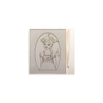 Dayka Trade Nymph Silhouette Painting in MDF 53x52cm