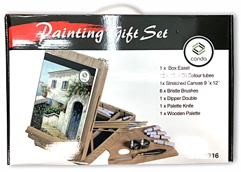 Maletín-caballete de pintor óleo
