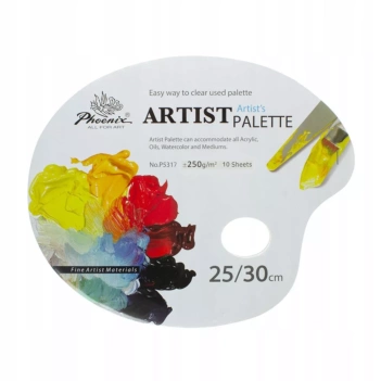 Palette ovale jetable 10 feuilles Phoneix 25x30cm 250g/m²