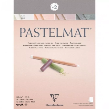Bloc Encolado de Color para Pastel Pastelmat Nº2 Clairefontaine 18x24cm