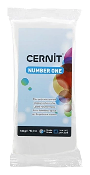 Arcilla polimérica Cernit Number One Blanco Opaco 500g