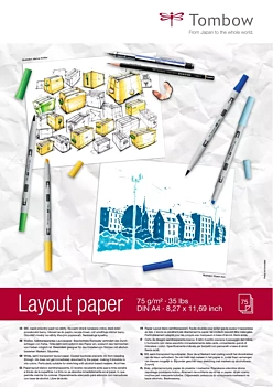 Papel Layout Tombow A4 29,7x21cm