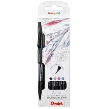 Set 4 Rotuladores Punta Pincel Brush Sign Pen Artist Pentel