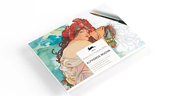 Libro de postales para colorear Alphonse Mucha The Pepin Press 15x10cm