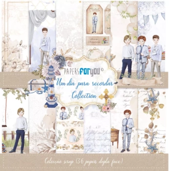SUPER DEAL **40%** PapersForYouPaper Kit A Day To Remember Three Children Portuguese 30x30cm