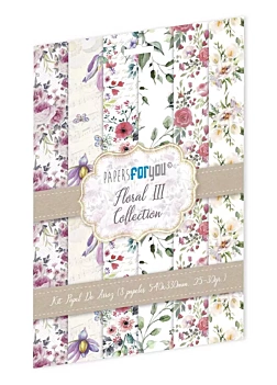 Kit 8 Papeles de Arroz Floral III PapersForYou 54x33cm