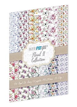 Kit 12 Papeles de Arroz Floral II PapersForYou 30x21cm