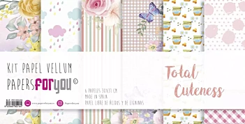 Kit de Papeles Vellum Total Cuteness PapersForYou 30x31cm