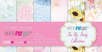 SUPER DEAL **40%** PapersForYouPin Up Party Fabric Paper Kit 30x30cm