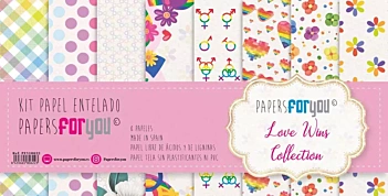 SUPER DEAL **40%** PapersForYouLove Wins Fabric Paper Kit 30x30cm