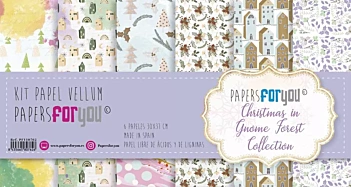 SUPER DEAL **40%** PapersForYouVellum Christmas In Gnome Forest Paper Kit 30x31cm