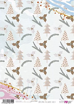 Papel de Arroz 8 Christmas In Gnome Forest PapersForYou 30x21cm
