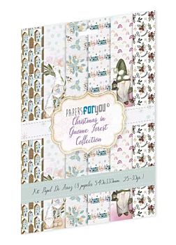 SUPER DEAL **40%** PapersForYouKit 8 Rice Papers Christmas In Gnome Forest 54x33cm