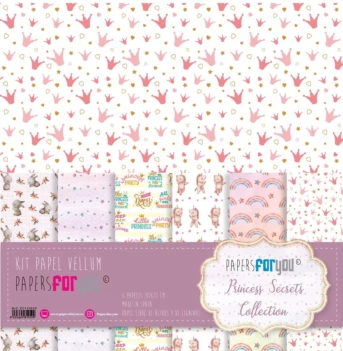 Kit de papeles vellum Princess Secrets PapersForYou 30x31cm