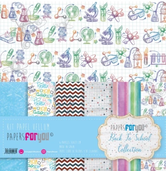 Kit de papeles vellum Back To School PapersForYou 30x31cm