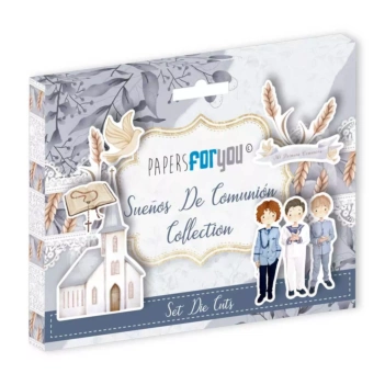 Set Die-Cuts Niñas Sueños de Comunión PapersForYou 30x31cm
