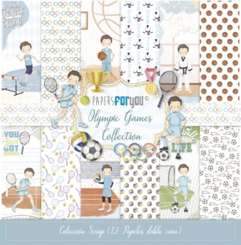 Kit de Scrapbooking Niño Moreno Olympic Games 30x30cm