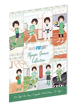 Kit 4 Papeles de Arroz Niño Rubio Olympic Games PapersForYou 54x33cm