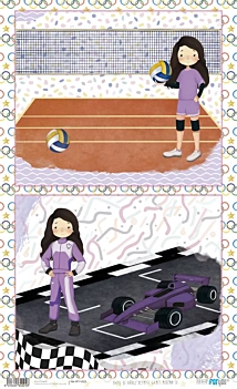 Papel de Arroz Niña Morena III Olympic Games PapersForYou 54x33cm