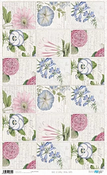 Papel de arroz Roses and writing PapersForYou 54x33cm
