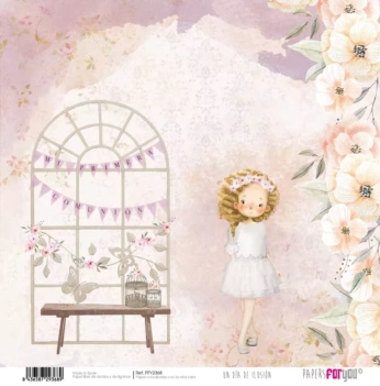 Papel Niña rubia Un día de ilusión PapersForYou 30x30cm