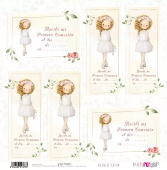 Papel Niño castaño Un día de ilusión PapersForYou 30x30cm