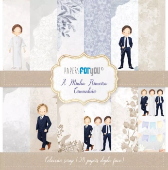 SUPER DEAL **40%** PapersForYouPaper Kit One Day of Illusion Three Kids Portuguese 30x30cm