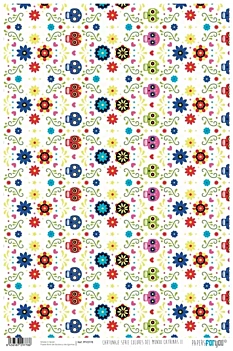 Papel de Cartonaje Catrinas Colores por el Mundo PapersForYou 32x48cm