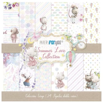 Kit de Scrapbooking Summer Love PapersForYou 15x15cm
