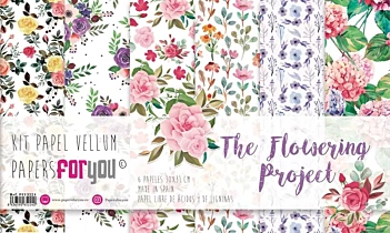 Kit de Papeles Vellum The Flowering Project PapersForYou 30x31cm

