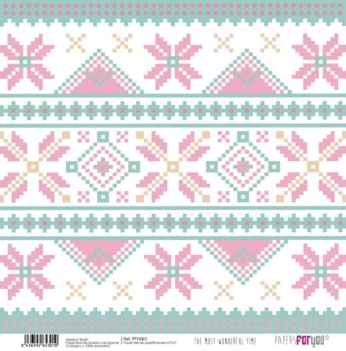 Papel de Tela Grecas Alpinas The Most Wonderful Time PapersforYou 30x30cm