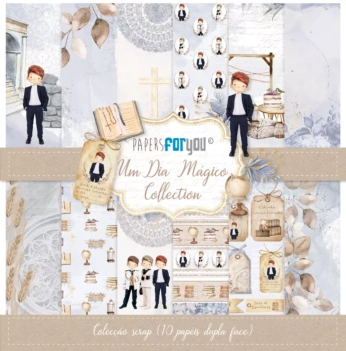 SUPER DEAL **40%** PapersForYouA Magical Day Paper Kit Portuguese Redheaded Boy 30x30cm